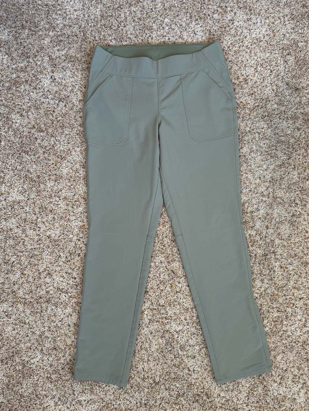 Weatherproof Vintage Women Green Stretch Pull-On Casual Pants Size M